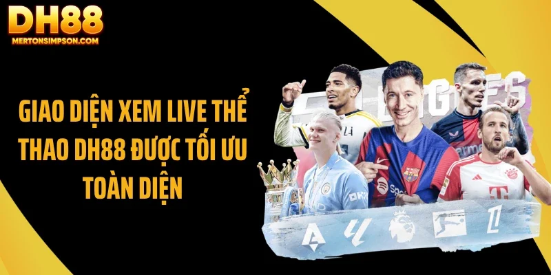 Giao diện xem live thể thao DH88 được tối ưu toàn diện Giao diện xem live thể thao DH88 được tối ưu toàn diện